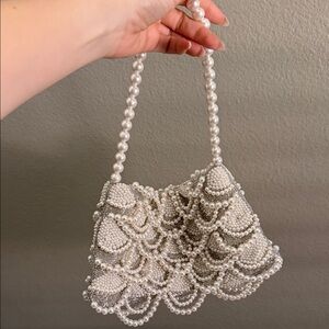 Elegant Pearl Beaded Handbag